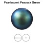 0047-Preciosa Round Pearl Maxima 1H Pearlescent Peacock Green 6mm