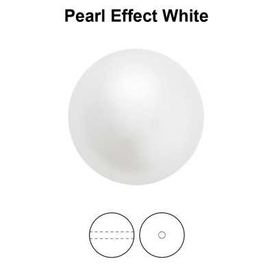 0387-Preciosa Round Pearl Maxima 1H Pearl Effect White 4mm