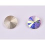 P4503-Austria Rivoli Round Stone, 12mm, Crystal AB Silver Foiled - 1 buc