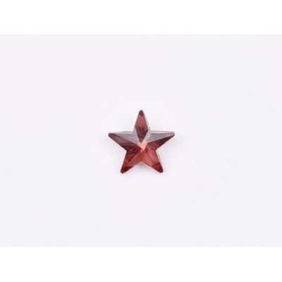 P4610-Cristal Star Fancy Stone, 10mm, Burgundy Silver Foiled - 1 buc