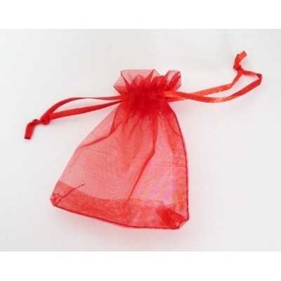 D039-Saculet organza rosu 7x9cm-1 buc