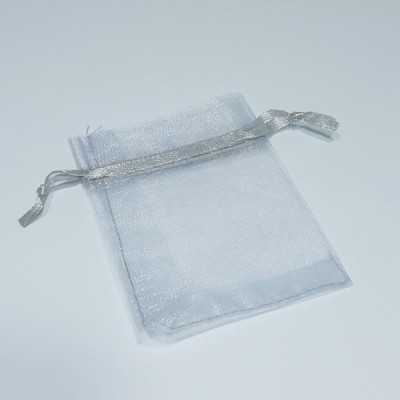 D018-Saculet din organza gri 12x9cm-1 buc