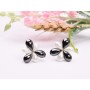 Cercei Asimetrici Black&White Pearl - 1 pereche