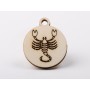 L1218-Decoratiune lemn zodia Scorpion 4.5x4cm- 1 buc