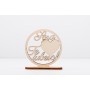 L1236-Decoratiune "Sora te iubesc" cu suport 7 cm -1 buc