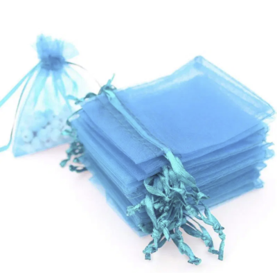 D007-Saculet din organza azur 9x12cm-1 buc