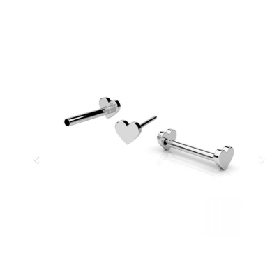 G2028-Cercel Piercing inima 3,1x10 mm - 1 buc