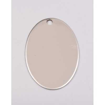  C007-Tag oval INOX 42x30mm fara agatatoare-1buc